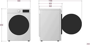 LG F4Y5RYP3W -pyykinpesukone ja LG RH80V5AV0N -kuivausumpu, kuva 17