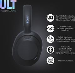 Sony ULT Wear vastamelukuulokkeet, musta, kuva 11