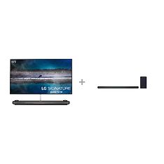 LG OLED77W9 77" Smart 4K Ultra HD OLED -televisio + LG SL10Y -soundbar tuotepaketti