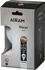 Airam Decor 360 Opal Led  Dim -pallolamppu, E27, 3000 K, 806 lm, kuva 2