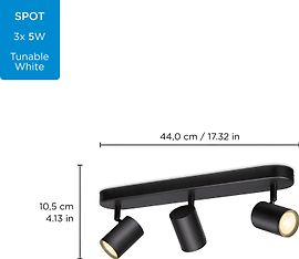 WiZ IMAGEO Spots -kohdevalaisin, 3-osainen, musta, tunable white, Wi-Fi, kuva 5