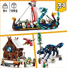 LEGO Creator 31132 - Viikinkilaiva ja Midgårdin käärme, kuva 4