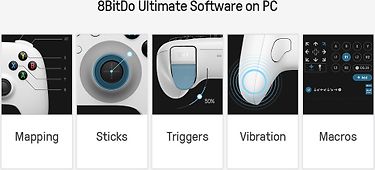 8BitDo Ultimate Wired Controller -peliohjain, valkoinen, Switch / PC, kuva 8