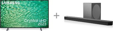 Samsung CU8072 65" 4K LED TV + HW-Q800C 5.1.2 Dolby Atmos Soundbar -tuotepaketti