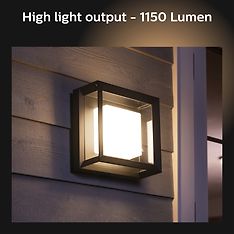 Philips Hue Econic Outdoor-älyseinä/kattovalaisin, musta, litteä, neliö, 26 cm, 1150 lm, kuva 20