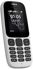 Nokia 105 (2017) Dual-SIM -peruspuhelin, valkoinen, kuva 2