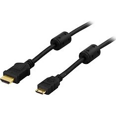DELTACO HDMI - HDMI MINI (High Speed with Ethernet) kaapeli, 1.0 m