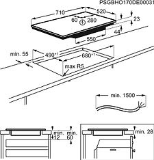 Electrolux HOB750MF 600 Bridge -induktiotaso, 70 cm, kuva 6