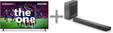 Philips The One PUS8808 75" 4K LED Ambilight Google TV + TAB8507B 3.1 Dolby Atmos Soundbar -tuotepaketti