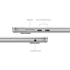 Apple MacBook Air 15" M3 24 Gt, 2 Tt 2024 -kannettava, hopea (MXD23), kuva 7