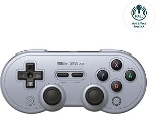 8BitDo SN30 Pro - Hall Edition -langaton peliohjain, harmaa, Switch / PC / Android