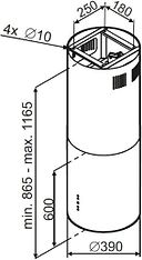 Witt Piper S -saarekeliesituuletin, teräs, Ø 39 cm, kuva 2