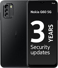 Nokia G60 5G -puhelin, 64/4 Gt, musta