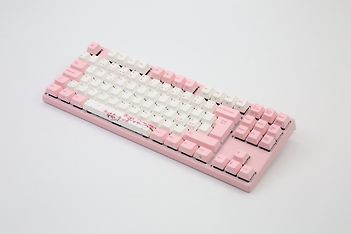 Varmilo VEA88 Sakura V2 TKL MX Silent Red -mekaaninen pelinäppäimistö, pinkki/valkoinen, kuva 3