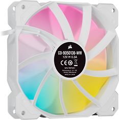 Corsair iCUE SP120 RGB ELITE Performance PWM -tuuletin, valkoinen, 120 mm, 3 kpl, kuva 2