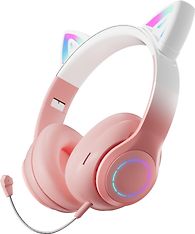 ProCaster Meow kuulokkeet mikrofonilla, vaaleanpunainen