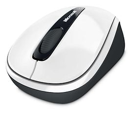 Microsoft Wireless Mobile Mouse 3500 -hiiri, kiiltävän valkoinen, kuva 3