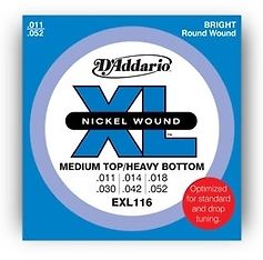 D'Addario EXL116 011 - 052 -kielisarja sähkökitaralle