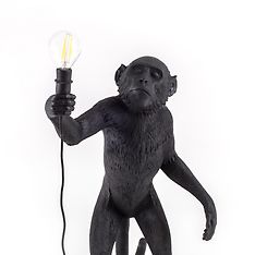 Seletti The Monkey Lamp Standing -pöytävalaisin, musta, kuva 8