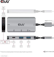 Club 3D Type-C PD Charging Hub -hubi, kuva 5