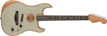 Fender American Acoustasonic Stratocaster -sähkökitara, Transparent Sonic Blue