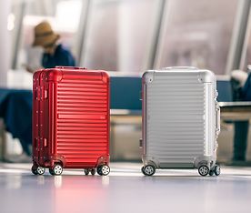 Feru Beverly 54 cm -matkalaukku & pikkulaukku, punainen alumiini, kuva 5