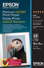 Epson Premium Glossy -valokuvapaperi, 10 x 15 cm, 40 arkkia