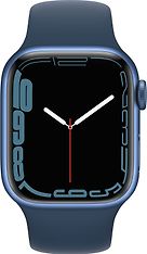 Apple Watch Series 7 (GPS) 41 mm sininen alumiinikuori ja syvänteensininen urheiluranneke (MKN13), kuva 2