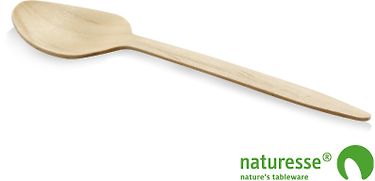 Naturesse -puinen kertakäyttölusikka, 16,5 cm, 100 kpl