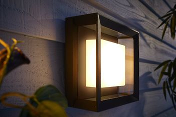 Philips Hue Econic Outdoor-älyseinä/kattovalaisin, musta, litteä, neliö, 26 cm, 1150 lm, kuva 8