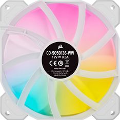 Corsair iCUE SP120 RGB ELITE Performance PWM -tuuletin, valkoinen, 120 mm, 3 kpl, kuva 3