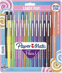 Paper Mate Flair Candy Pop -huopakärkikynä, 24 kpl