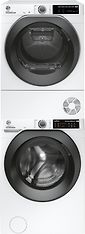 Hoover H-Wash 500 Slim HW437XMBB-1-S -pyykinpesukone ja Hoover H-Dry 500 Slim ND4H7A1TSBEX-S -kuivausrumpu, kuva 2