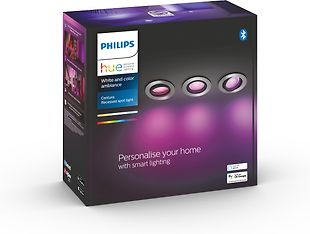 Philips Hue Centura -älyalasvalo, White and color ambiance, alumiini pyöreä kehys, 3-PACK, kuva 2