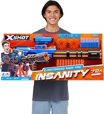 X-Shot Insanity-Motorized Age Fire Gatlin Gun with tripod - vaahtomuoviase