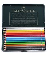 Faber-Castell Albrecht Dürer -akvarellikynät peltirasiassa, 12 väriä