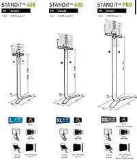 Erard STANDiT Pro -lattiajalusta 40-90" televisiolle, kuva 4