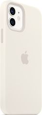 Apple iPhone 12 / 12 Pro -silikonikuori MagSafella, valkoinen, MHL53, kuva 2