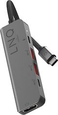 LINQ 5 in 1 PRO USB-C Multiport Hub, alumiininharmaa, kuva 2