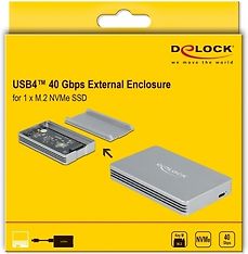Delock USB4 40 Gb/s -kovalevykotelo SSD-levylle, kuva 3