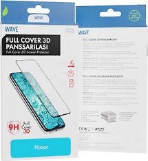 Wave Full Cover -panssarilasi, Honor 70, musta, kuva 2