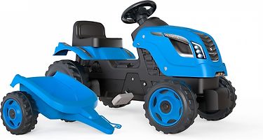 Smoby Farmer XL traktori ja peräkärry, sininen