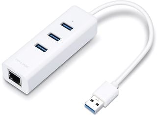 TP-LINK UE330 USB 3.0 -hubi ja gigabit ethernet -sovitin