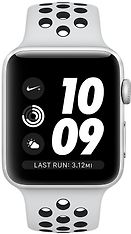 Apple Watch Nike+ (GPS) hopea 42 mm, platina/musta Nike Sport-ranneke, MQL32, kuva 2
