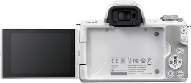 Canon EOS M50 -mikrojärjestelmäkamera, valkoinen + 15-45 mm -objektiivi, kuva 3