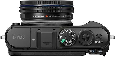 Olympus PEN E-PL10 -mikrojärjestelmäkamera, musta + pannukakkuobjektiivi, kuva 4
