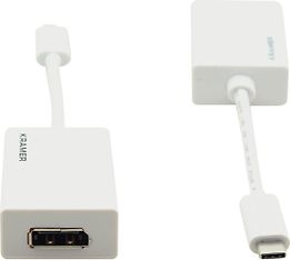 Kramer 4K USB-C - DisplayPort (uros - naaras) -adapterikaapeli, valkoinen