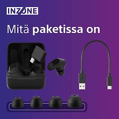 Sony INZONE Buds -nappikuulokkeet, musta, kuva 7