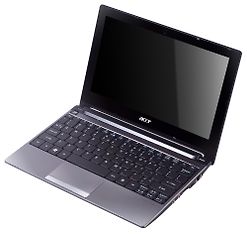 Acer Aspire One D260 / 10.1" LED / Atom N450 / 1 GB / 160GB / Windows 7 Starter - kannettava tietokone, hopea
