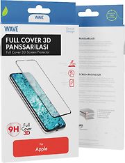 Wave 3D panssarilasi, iPhone 6 Plus / 6s Plus / 7 Plus / 8 Plus, valkoinen